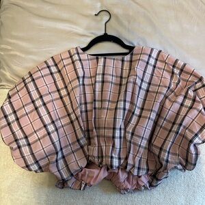 English Factory pink puff sleeve top